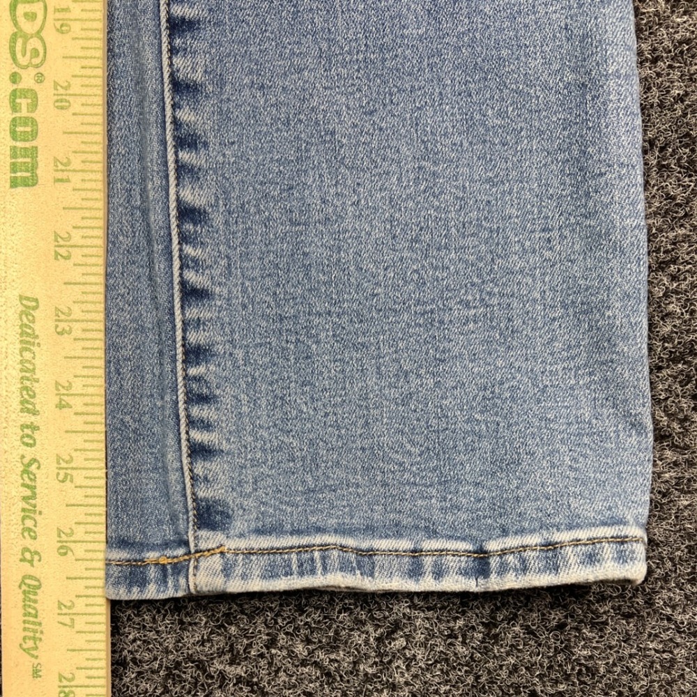 Risen Jeans Light Wash High Rise Straight Leg Distressed Denim RDP5301 11/30 - Picture 5 of 7